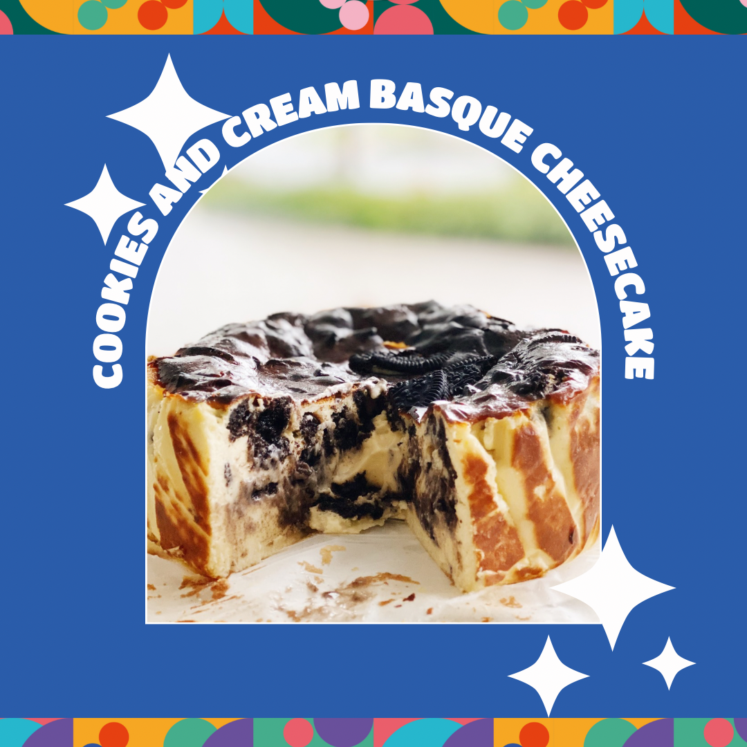 SINFULCAKES - COOKIES AND CREAM BASQUE CHEESECAKE
