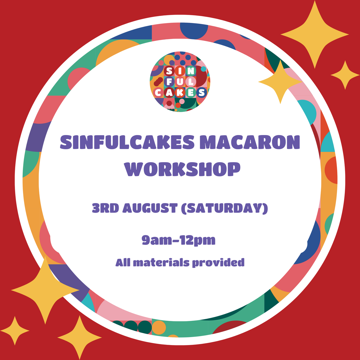 MACARON WORKSHOP 3RD AUGUST SATURDAY