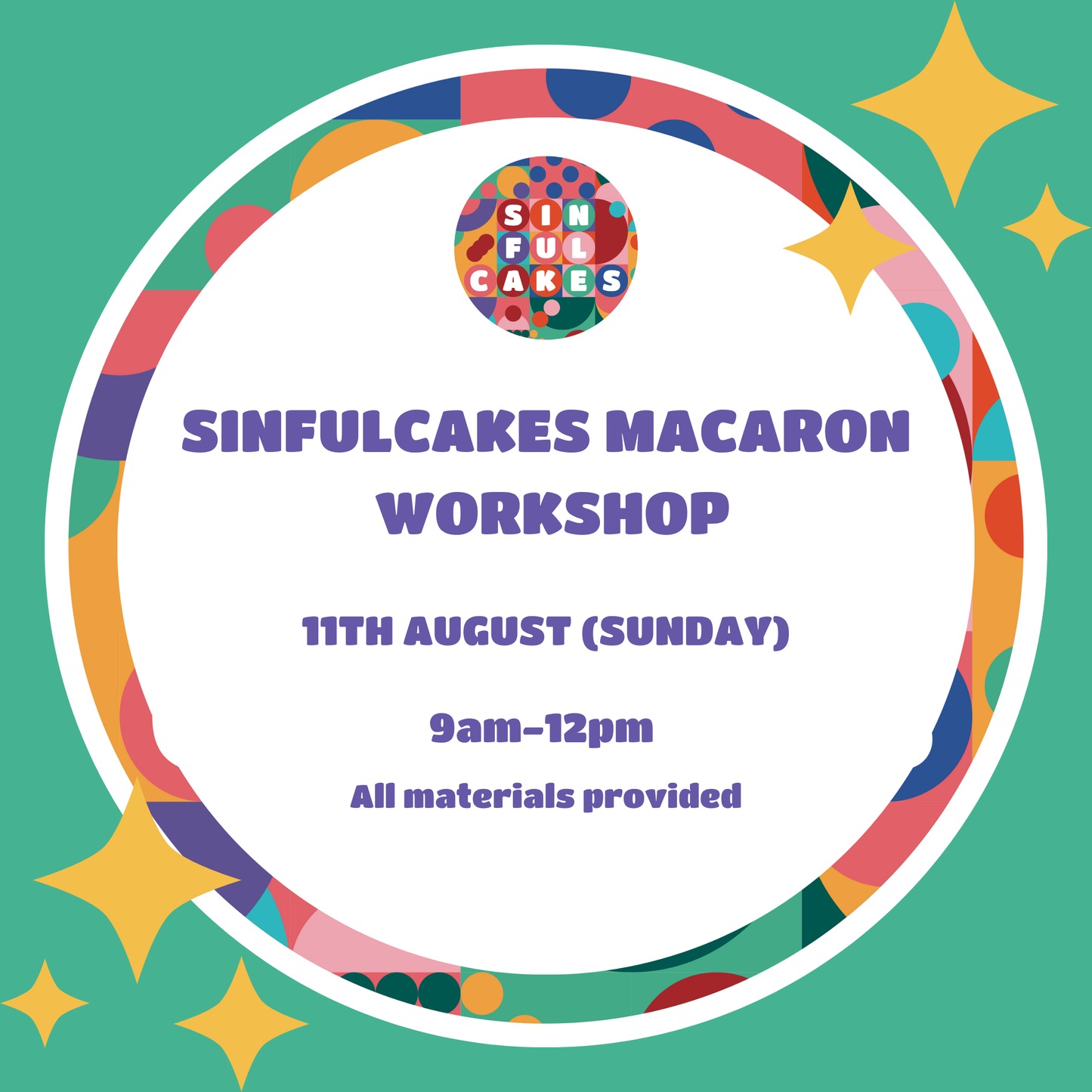 MACARON WORKSHOP 11TH AUGUST SUNDAY