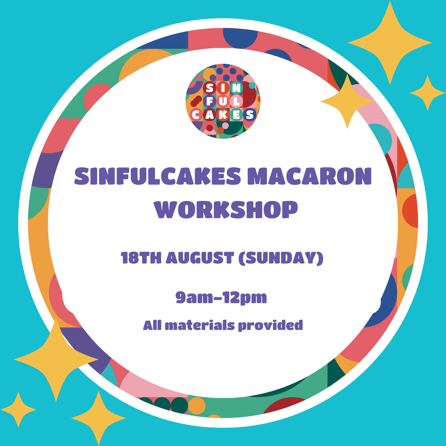 MACARON WORKSHOP 18TH AUGUST SUNDAY