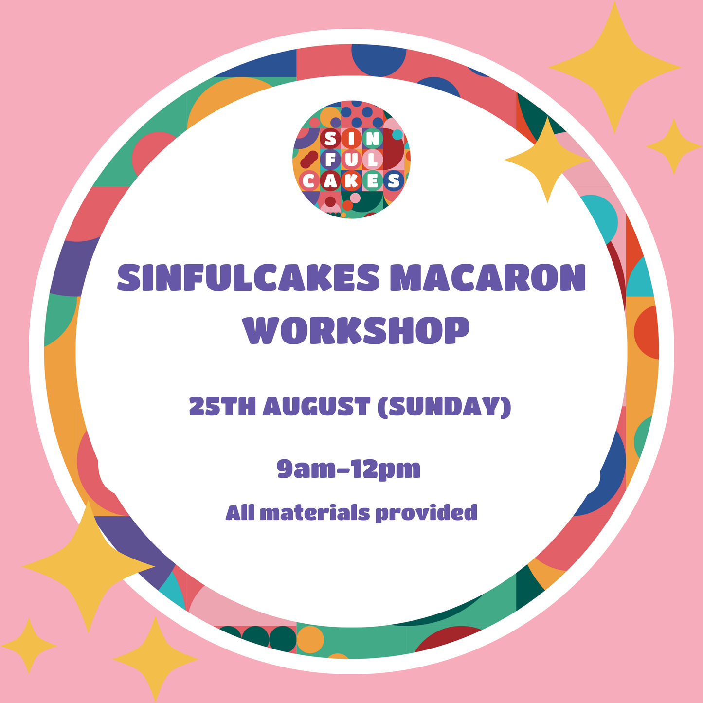 MACARON WORKSHOP 25TH AUGUST SUNDAY